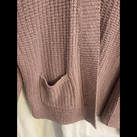 Madewell Bobble Cardigan Sweater Women's Large Dusty Rose Pink Open Front - Picture 3 of 7